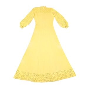Vintage 70’s Picardo Knits Long Sleeve Heavyweight Crotchet Long Maxi Dress